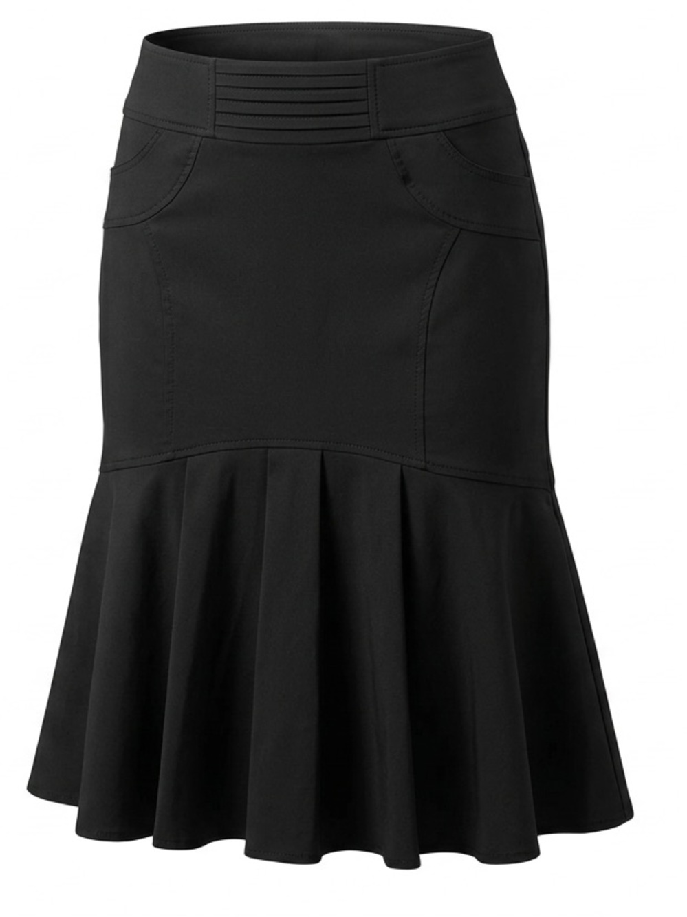 Satiny mermaid midi skirt